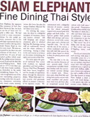 Pattaya Today Newspape, Siam Elephant fine dining Thai Style